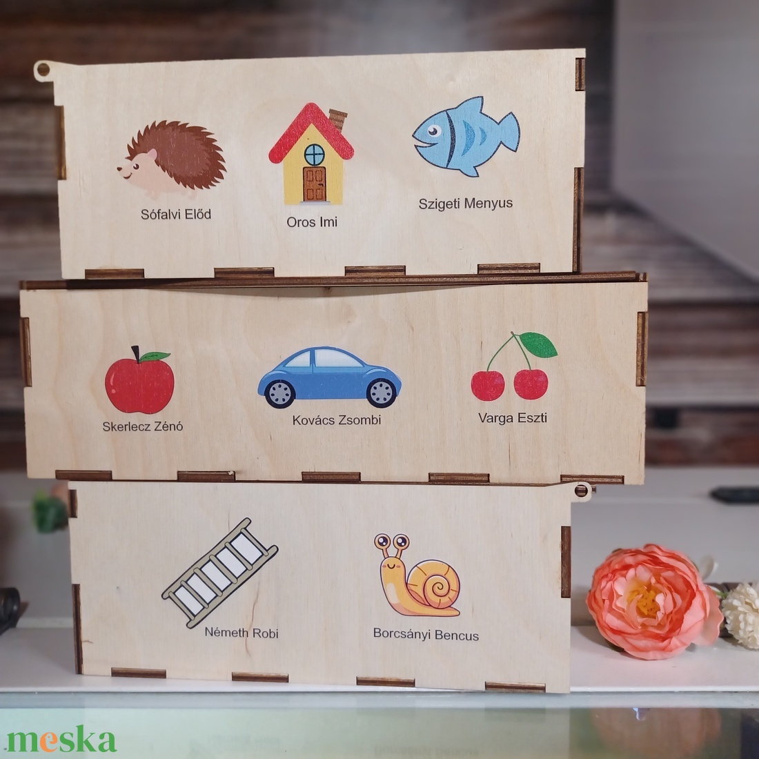 Különleges emlékdoboz,  Ballagási ajándék óvó néninek, Pedagógusoknak csoport/osztályképpel is - kellékek & szerszámok - hobby fa alapanyag - doboz - Meska.hu