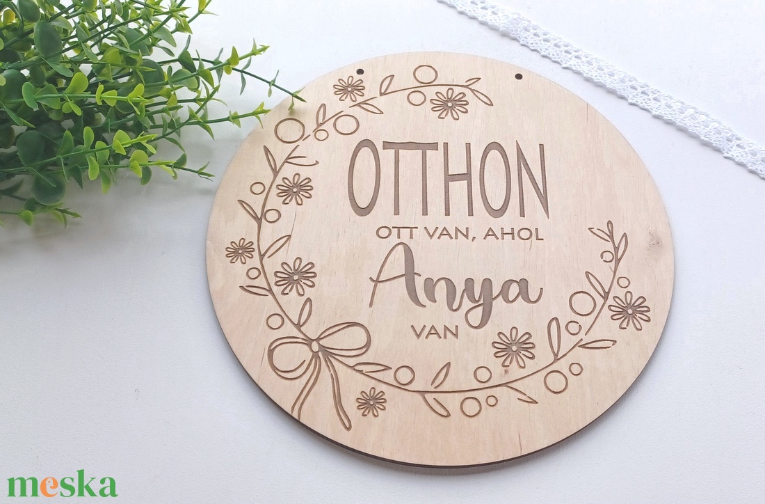 Fa tábla idézettel Otthon ott van, ahol Anya van - otthon & életmód - dekoráció - kép & falikép - táblakép - Meska.hu