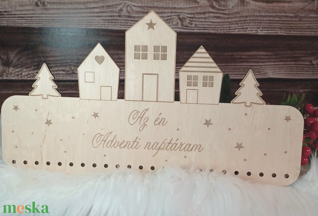 Skandináv stílusú adventi naptár - karácsony - adventi díszek - adventi naptár - Meska.hu