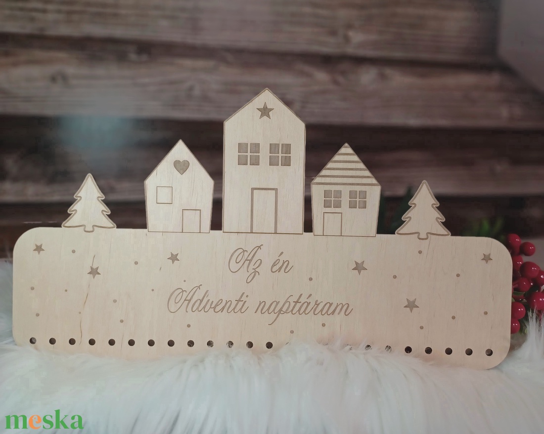 Skandináv stílusú adventi naptár - karácsony - adventi díszek - adventi naptár - Meska.hu