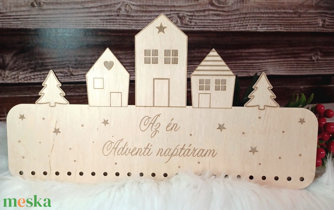 Skandináv stílusú adventi naptár - karácsony - adventi díszek - adventi naptár - Meska.hu