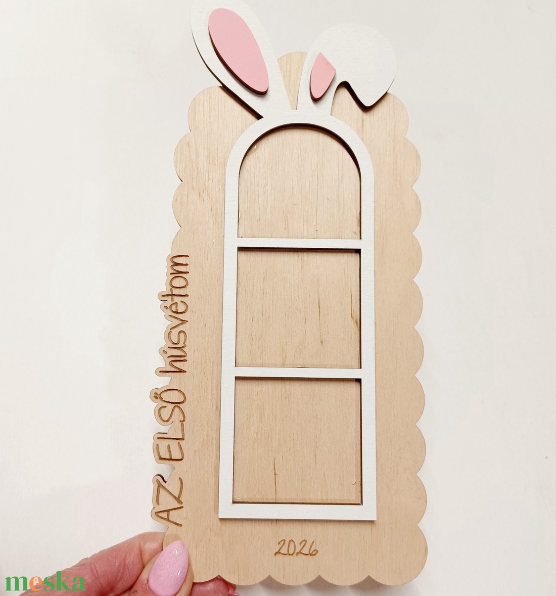 Az első húsvétom feliratú nyuszis képkeret babafotóknak - otthon & életmód - dekoráció - kép & falikép - képkeret - Meska.hu