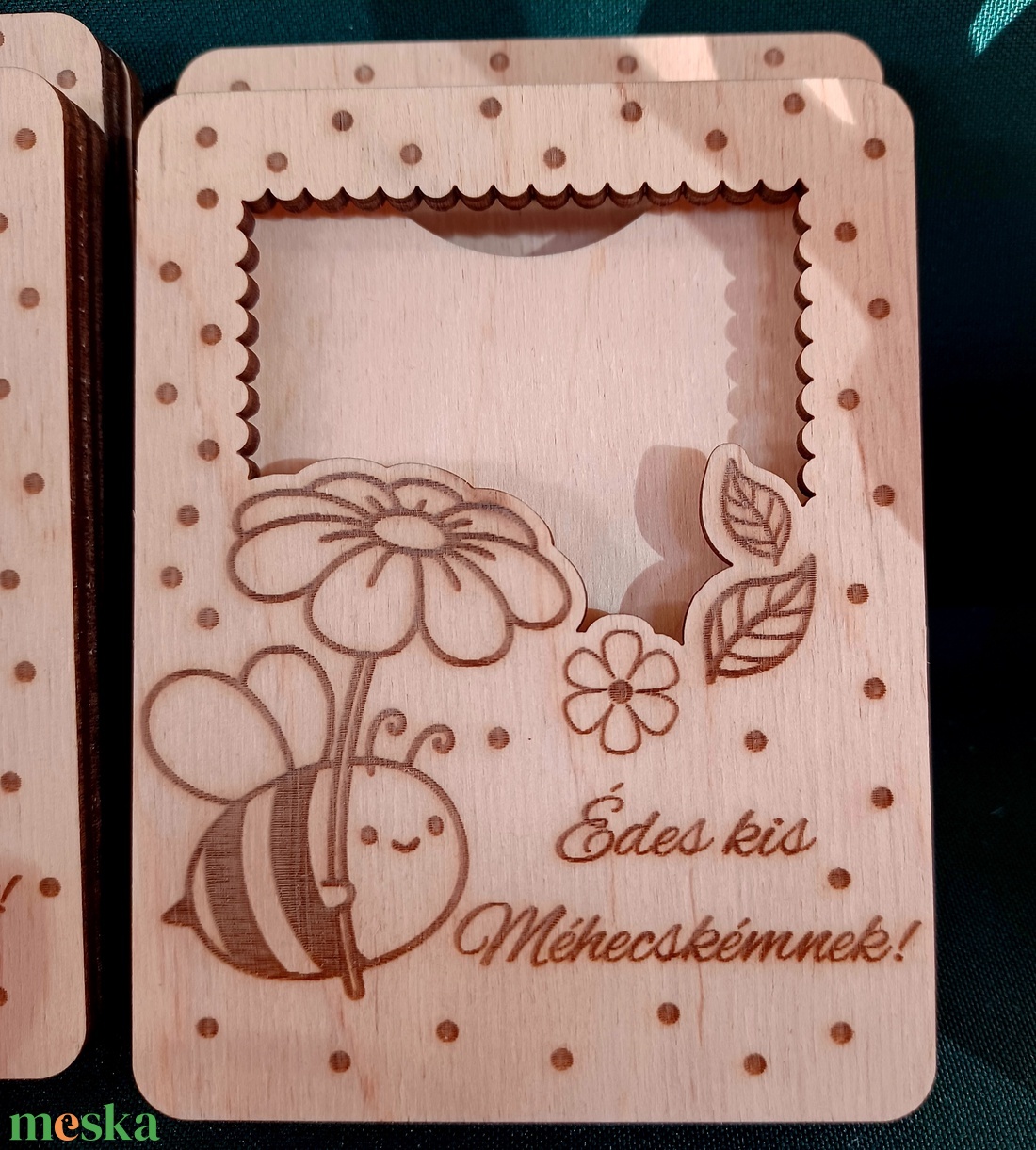 Pénzátadó méhecskés motívummal - ünnepi díszek, dekorációk - húsvéti díszek és dekorációk - húsvéti pénzátadó - Meska.hu