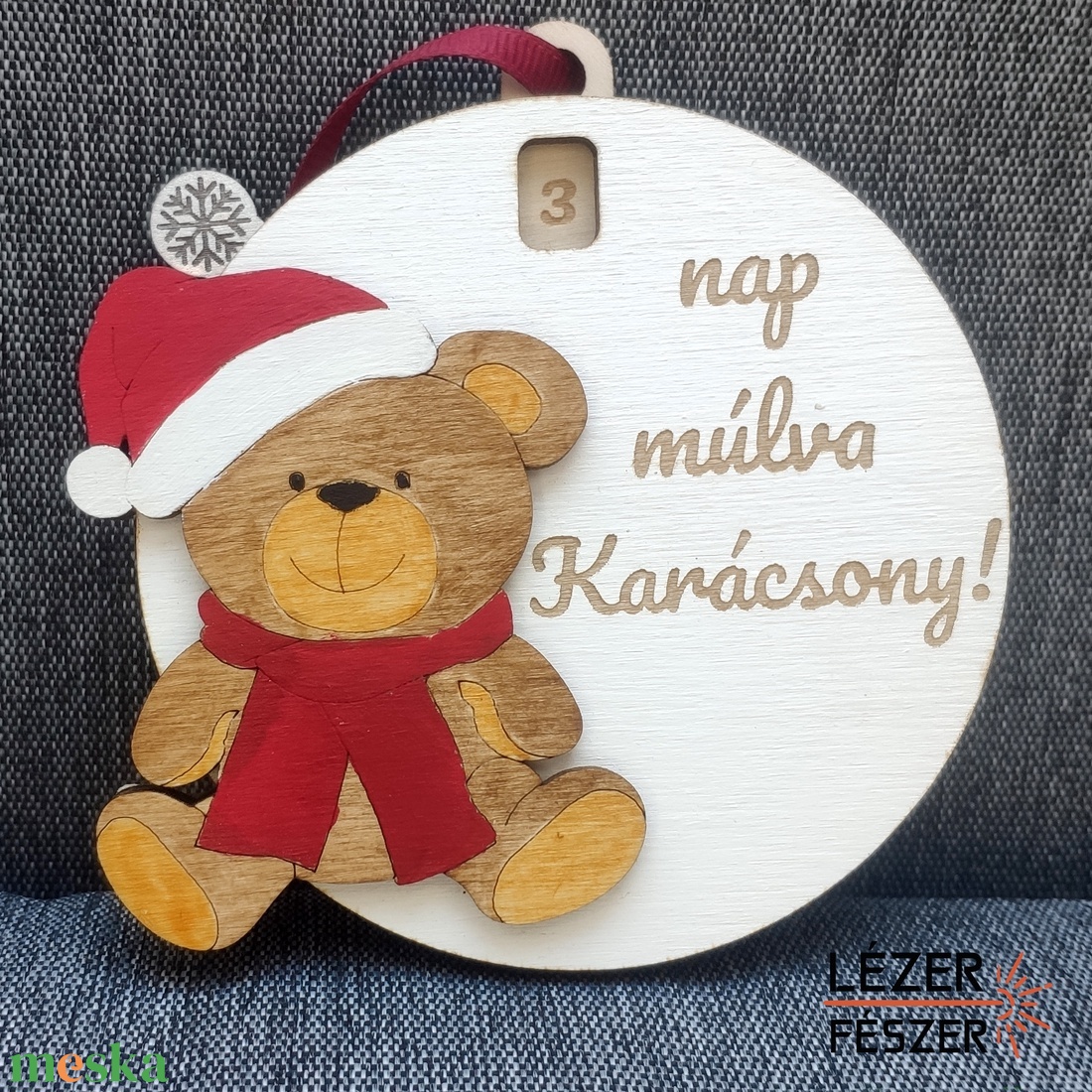 Visszaszámolós karácsonyfadísz - karácsony - karácsonyi lakásdekoráció - karácsonyfadíszek - Meska.hu