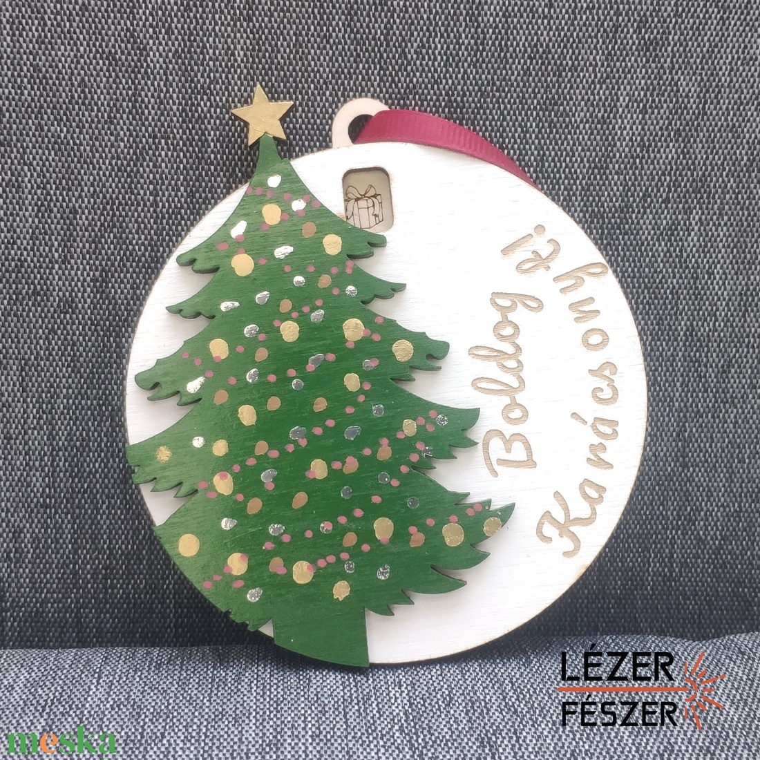 Visszaszámolós karácsonyfadísz - karácsony - karácsonyi lakásdekoráció - karácsonyfadíszek - Meska.hu