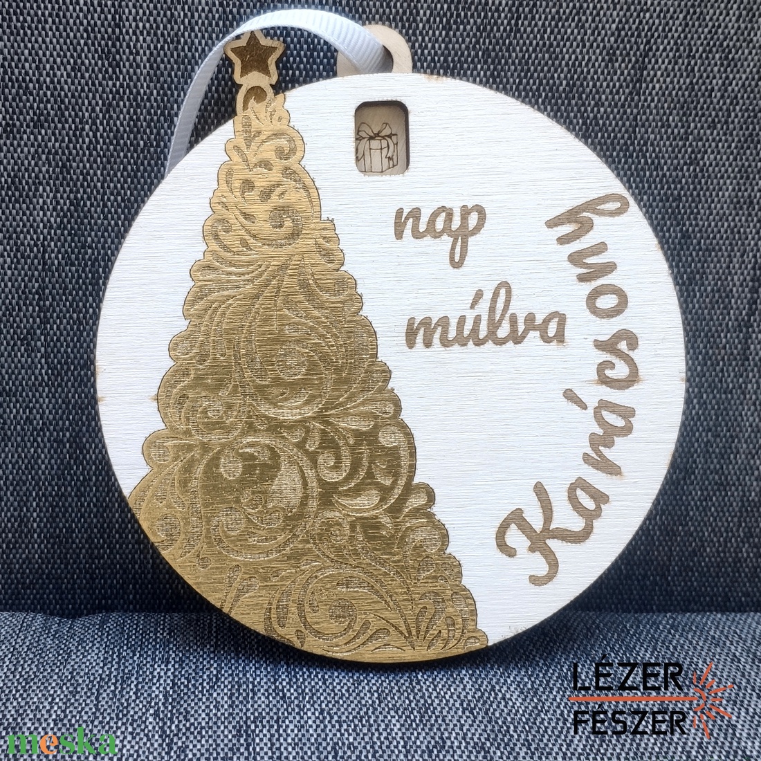 Visszaszámolós karácsonyfadísz - karácsony - karácsonyi lakásdekoráció - karácsonyfadíszek - Meska.hu