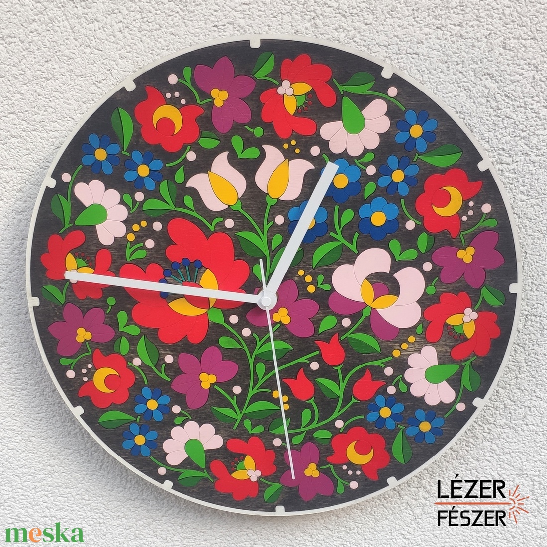 Magyar népi mintás falióra - otthon & életmód - dekoráció - fali és függő dekoráció - falióra & óra - Meska.hu