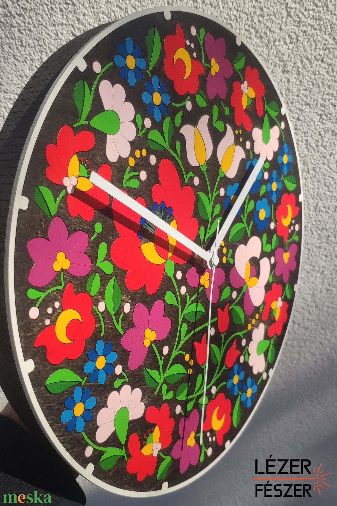 Magyar népi mintás falióra - otthon & életmód - dekoráció - fali és függő dekoráció - falióra & óra - Meska.hu