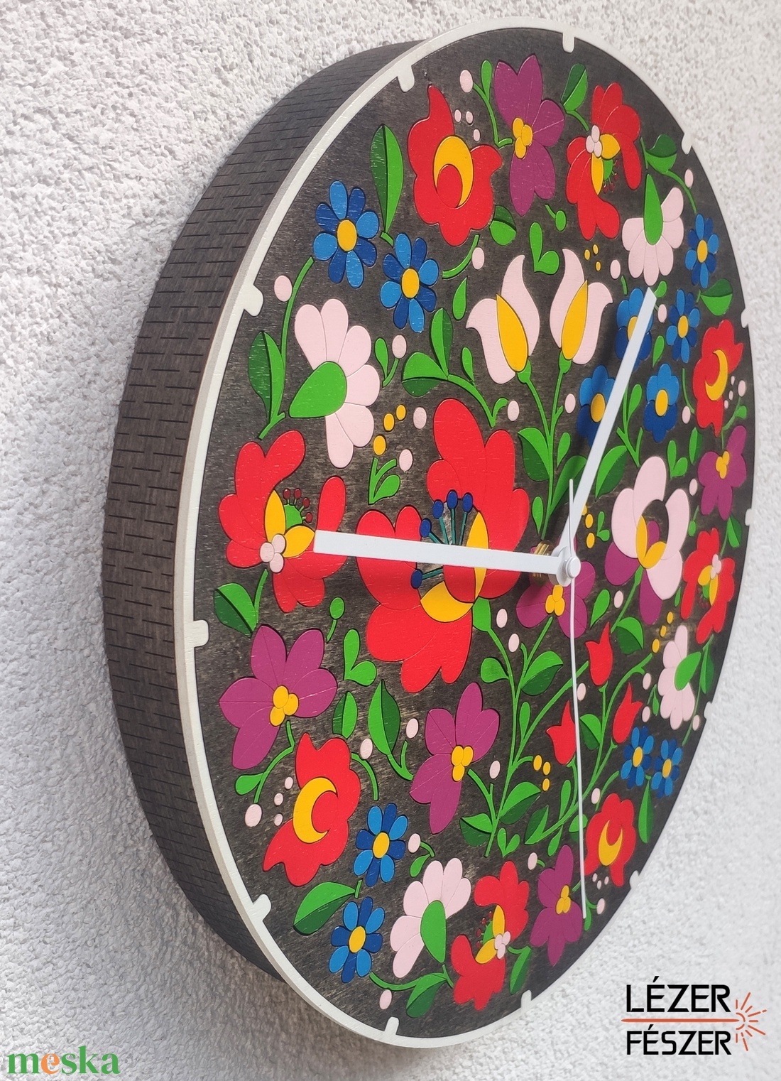 Magyar népi mintás falióra - otthon & életmód - dekoráció - fali és függő dekoráció - falióra & óra - Meska.hu