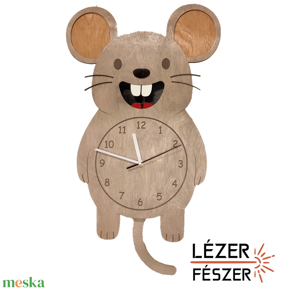 Egeres ingás falióra � mozgó farokkal, névre szóló gravírozással - otthon & életmód - dekoráció - fali és függő dekoráció - falióra & óra - Meska.hu