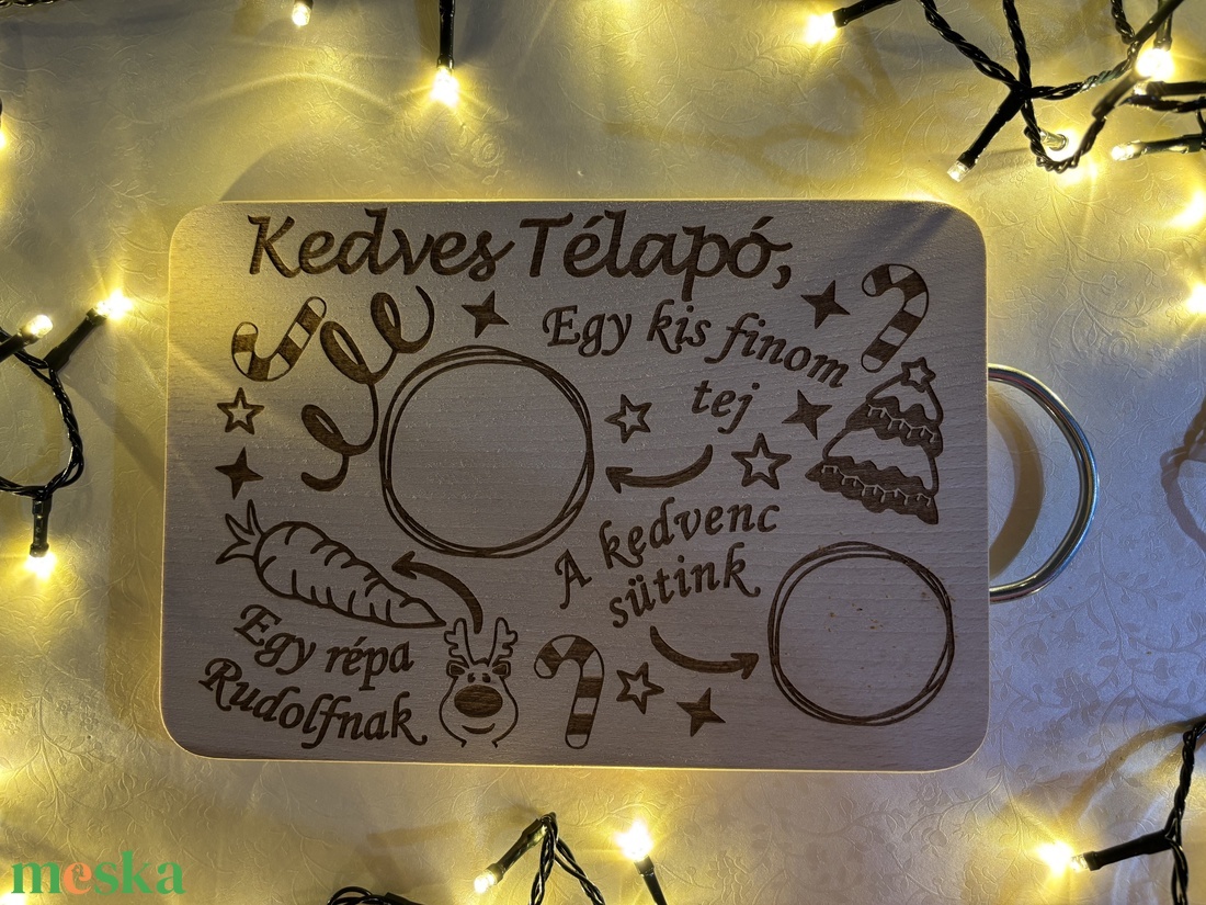 Mikulásváró deszka - karácsony - mikulás - mikulás beltéri dekoráció - Meska.hu