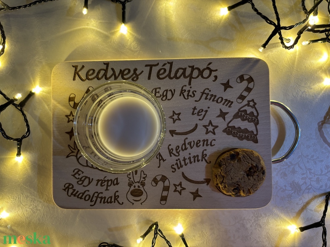 Mikulásváró deszka - karácsony - mikulás - mikulás beltéri dekoráció - Meska.hu