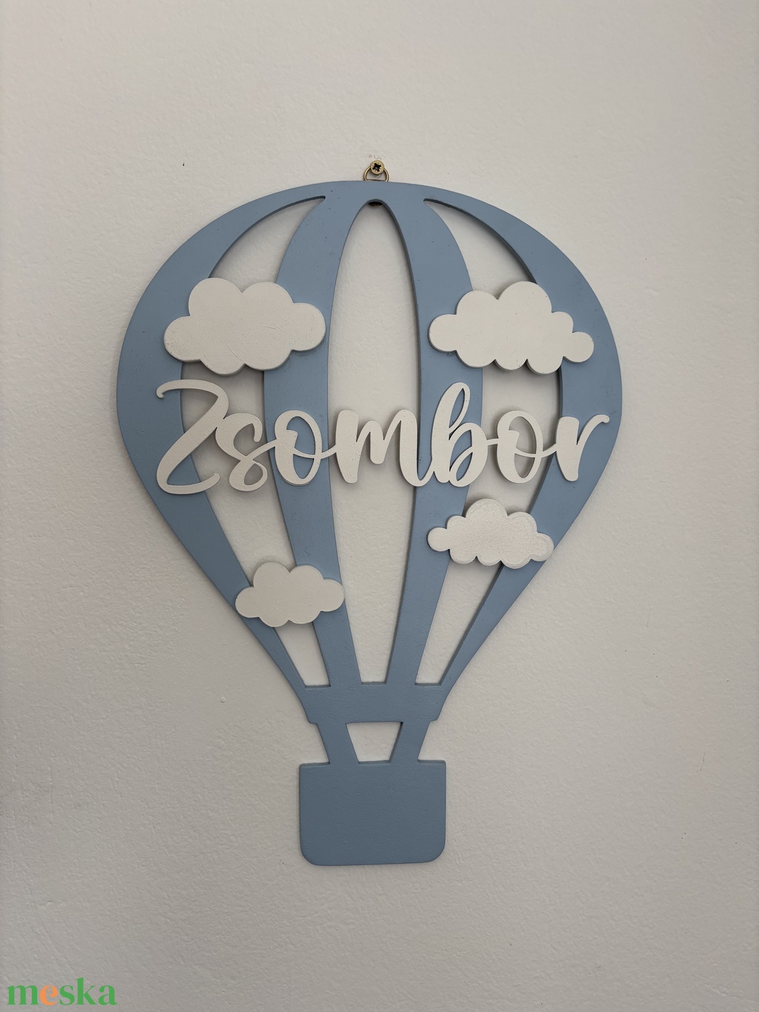 Hőlégballon névtábla - baba - mama - babaszoba dekoráció - baba névtábla - Meska.hu