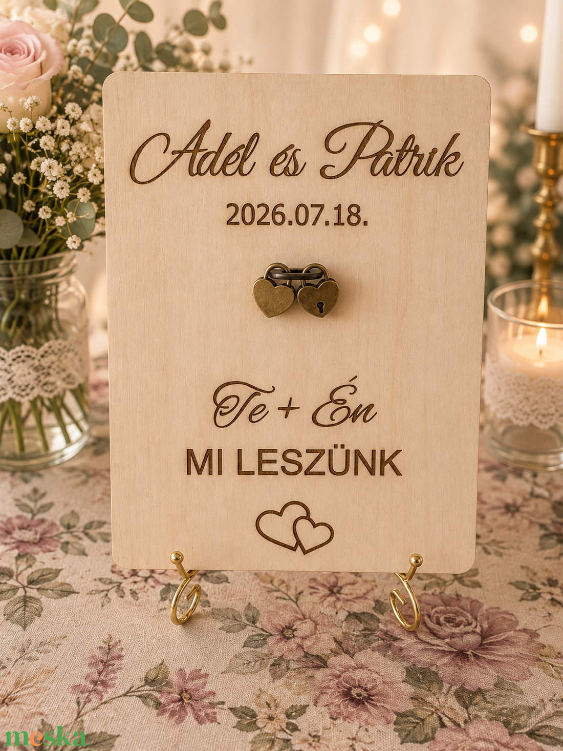 Lakatceremónia tábla esküvőre - esküvő - dekoráció - tábla & jelzés - Meska.hu