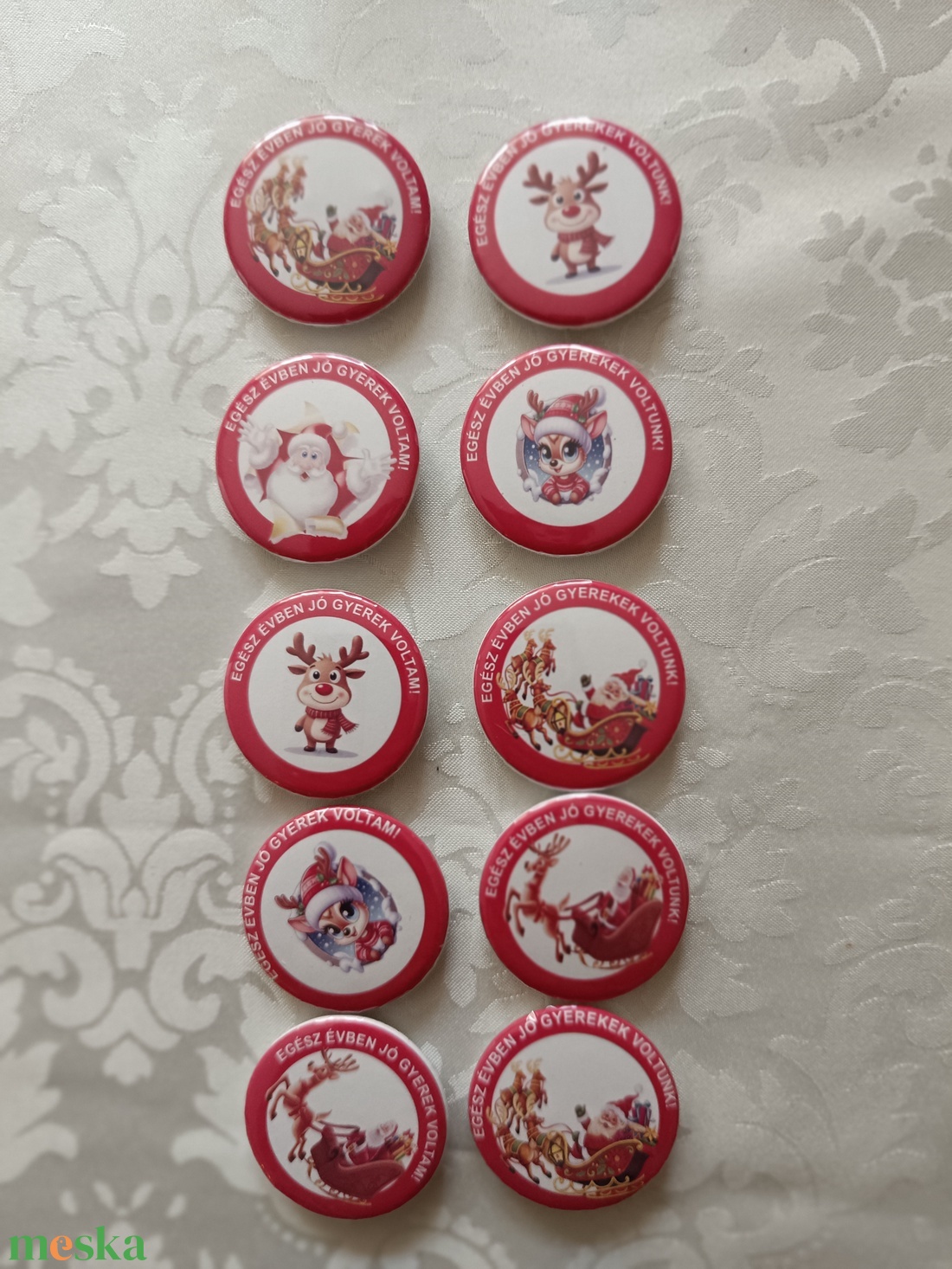 kitűzők - karácsony - mikulás - mikulás ajándékok - Meska.hu