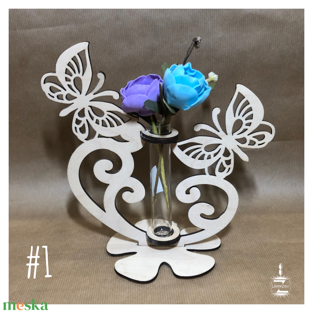 Kémcsöves virágtartó - otthon & életmód - virágdekoráció - virágtartó - váza - Meska.hu