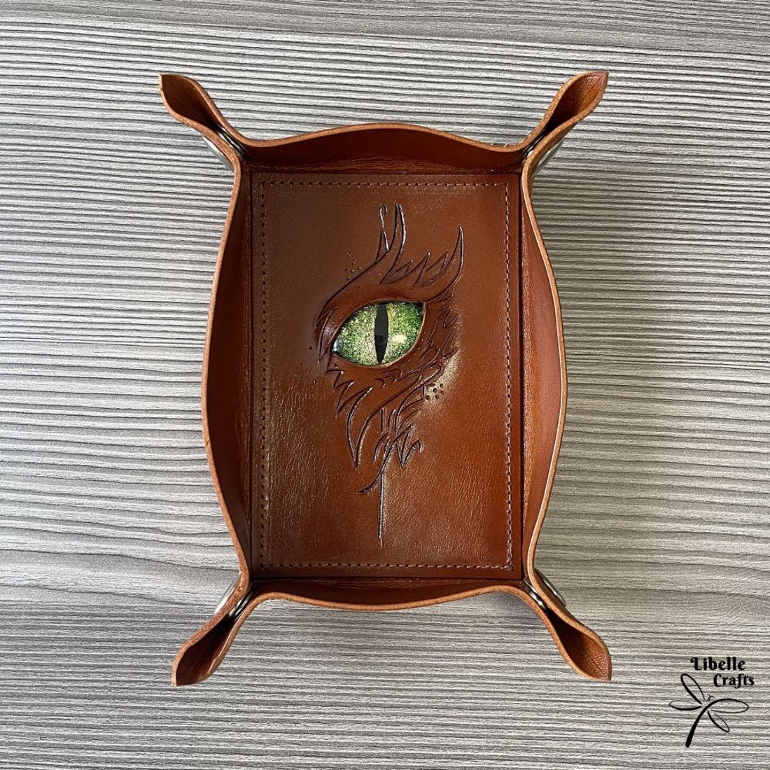 Sárkányszemes kockadobó tálca - ZÖLD szemmel -  - Meska.hu