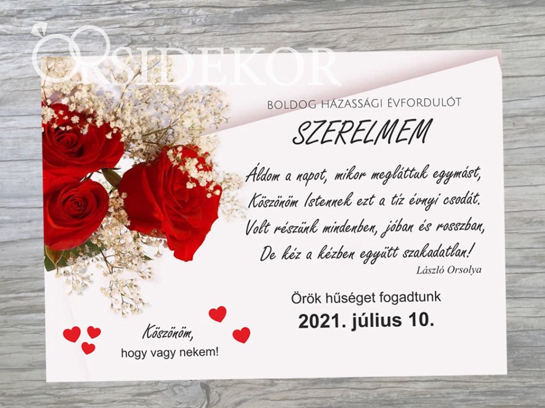 SZERELMES HÁZASSÁGI ÉVFORDULÓ Ajándék tábla - fekvő - otthon & életmód - dekoráció - kép & falikép - táblakép - Meska.hu SZERELMES HÁZASSÁGI ÉVFORDULÓ Ajándék tábla - fekvő - otthon & életmód - dekoráció - kép & falikép - táblakép - Meska.hu