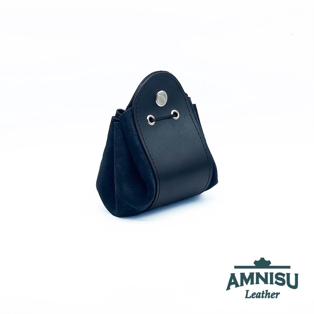 Fekete - kékes fekete bőr 2in1 szütyő és kockatálca M8031-6013 - játék & sport - szerepjáték - Meska.hu