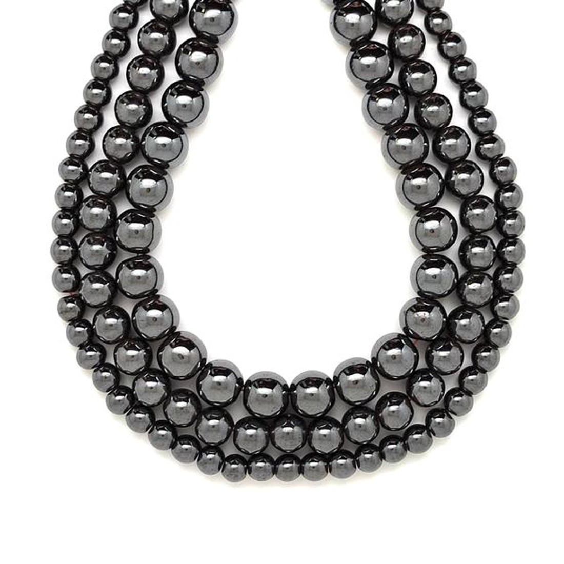 Hematit golyó 6mm  ékszerkészítő alapanyag (füzér) - kellékek & szerszámok - ásvány alapanyag - ásványfüzér - Meska.hu