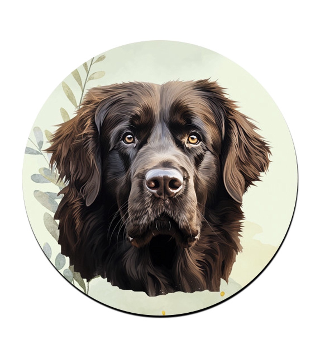 Barna Újfundlandi portré mintás bögre alátét -  - Meska.hu