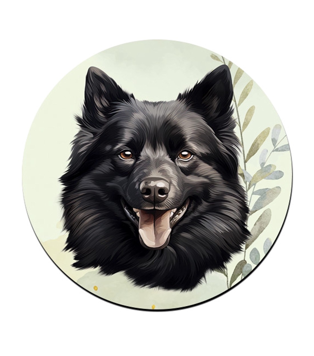 Fekete Schipperke portré mintás bögre alátét -  - Meska.hu