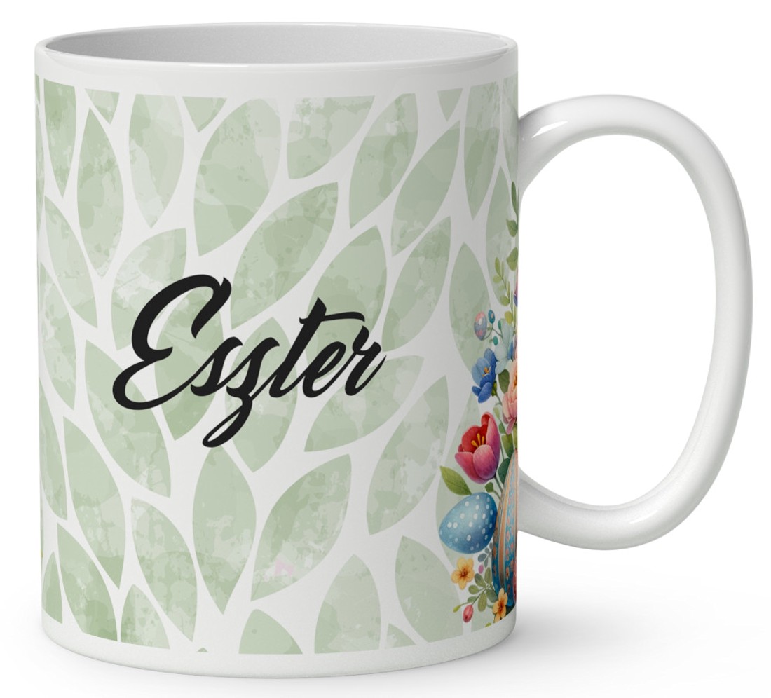 Névvel kérhető - Húsvéti manó és a nyuszikák mintás bögre - otthon & életmód - konyhafelszerelés, tálalás - tálalás - bögre & csésze - Meska.hu