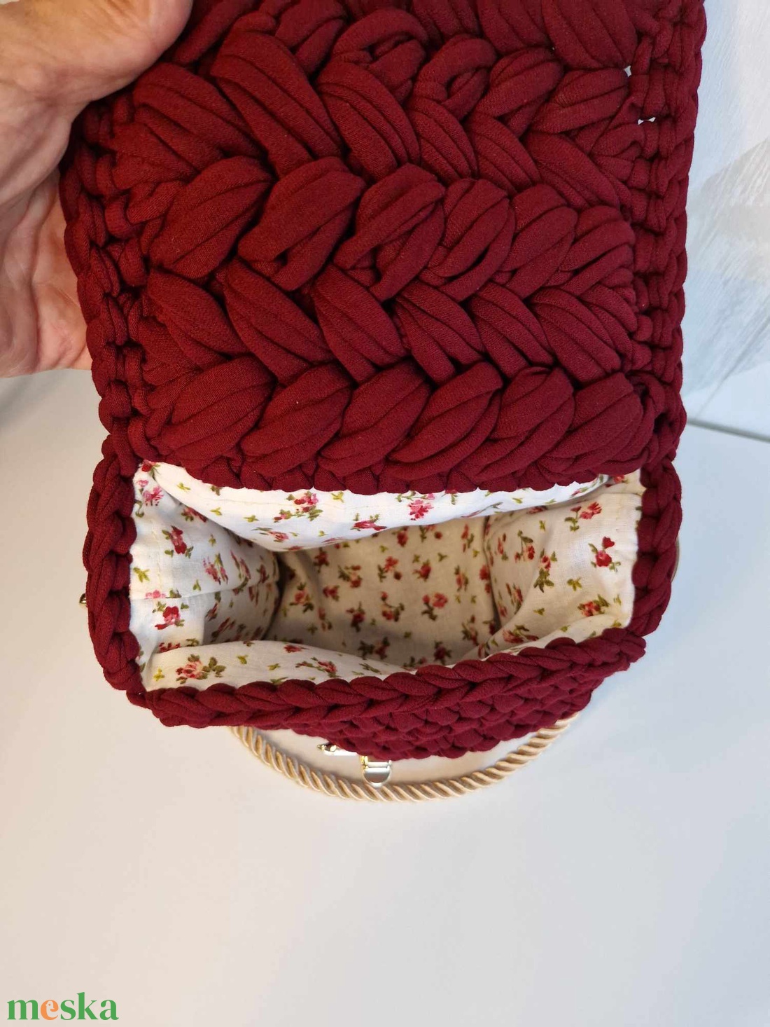 Marshmallow burgundy - táska & tok - kézitáska & válltáska - kézitáska - Meska.hu