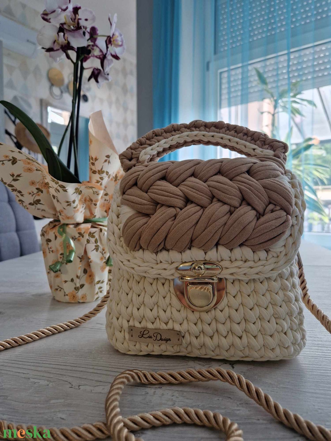 Marshmallow bézs - táska & tok - kézitáska & válltáska - kézitáska - Meska.hu