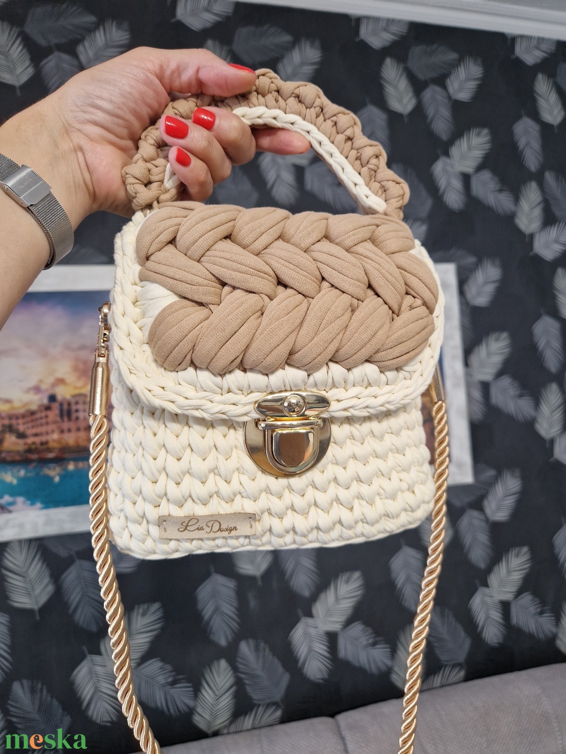 Marshmallow bézs - táska & tok - kézitáska & válltáska - kézitáska - Meska.hu