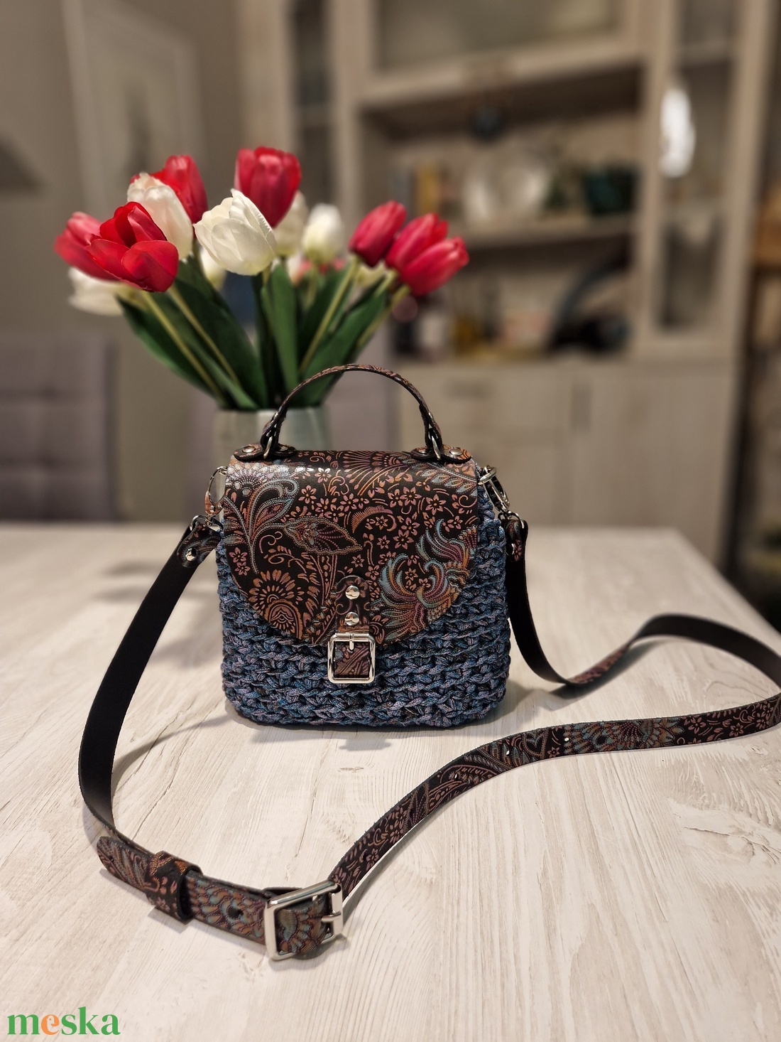 Vintage crossbody - táska & tok - kézitáska & válltáska - válltáska - Meska.hu