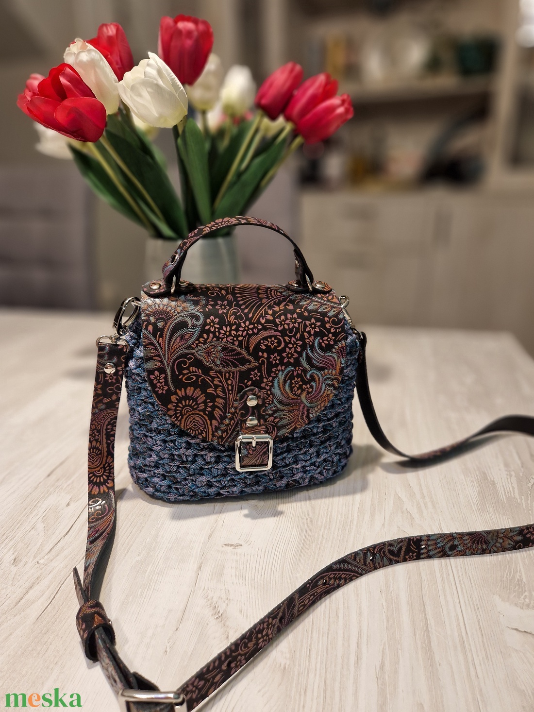 Vintage crossbody - táska & tok - kézitáska & válltáska - válltáska - Meska.hu