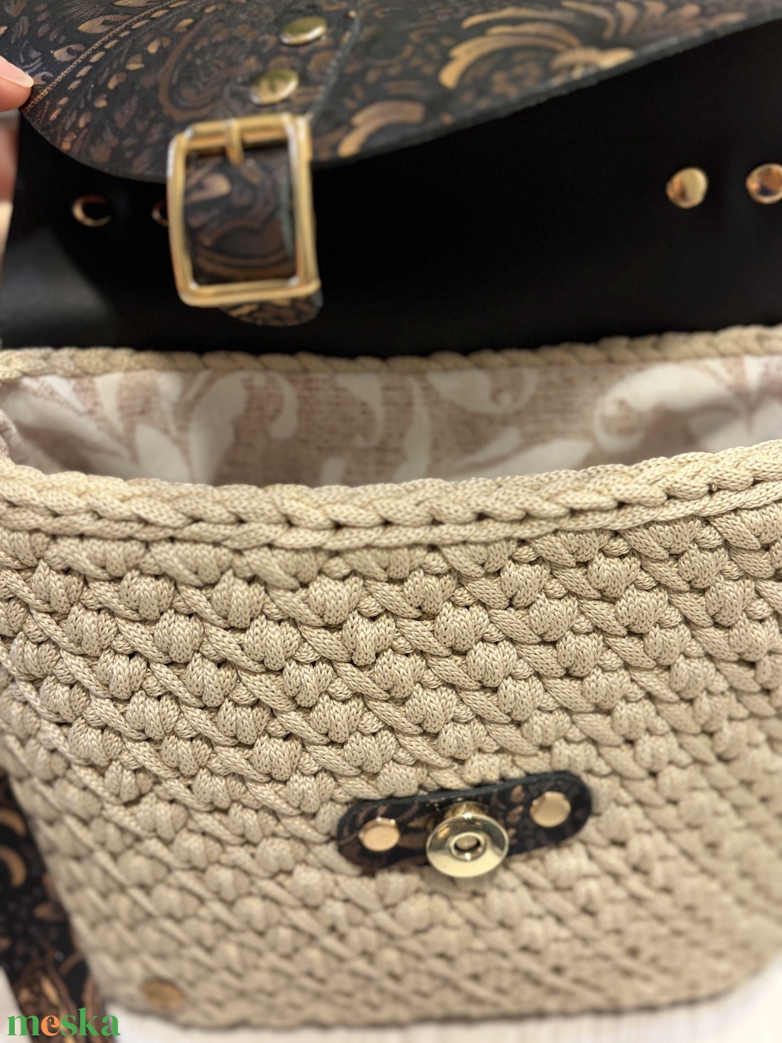 Vintage crossbody - táska & tok - kézitáska & válltáska - vállon átvethető táska - Meska.hu