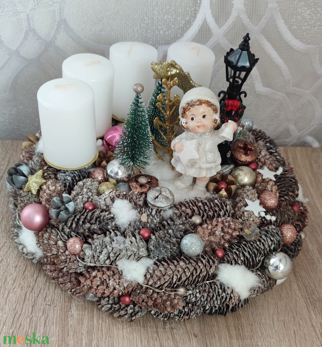 Adventi koszorú led világítással-Kislányos - karácsony - adventi díszek - adventi koszorú - Meska.hu Adventi koszorú led világítással-Kislányos - karácsony - adventi díszek - adventi koszorú - Meska.hu
