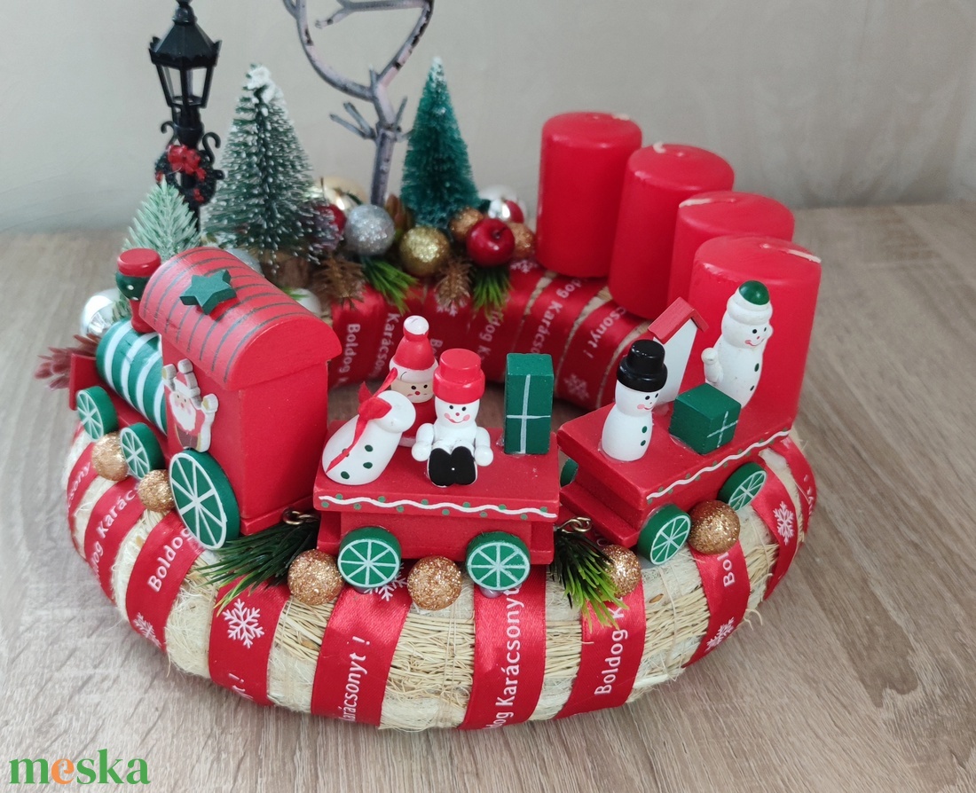 Vonatos adventi koszorú - karácsony - adventi díszek - adventi koszorú - Meska.hu Vonatos adventi koszorú - karácsony - adventi díszek - adventi koszorú - Meska.hu