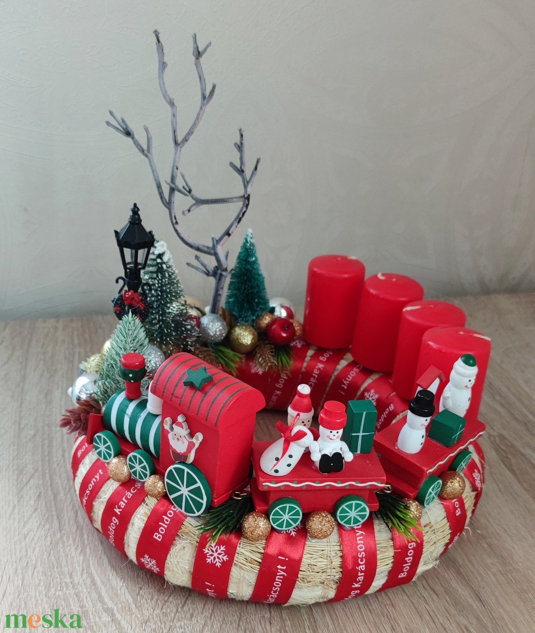 Vonatos adventi koszorú - karácsony - adventi díszek - adventi koszorú - Meska.hu Vonatos adventi koszorú - karácsony - adventi díszek - adventi koszorú - Meska.hu