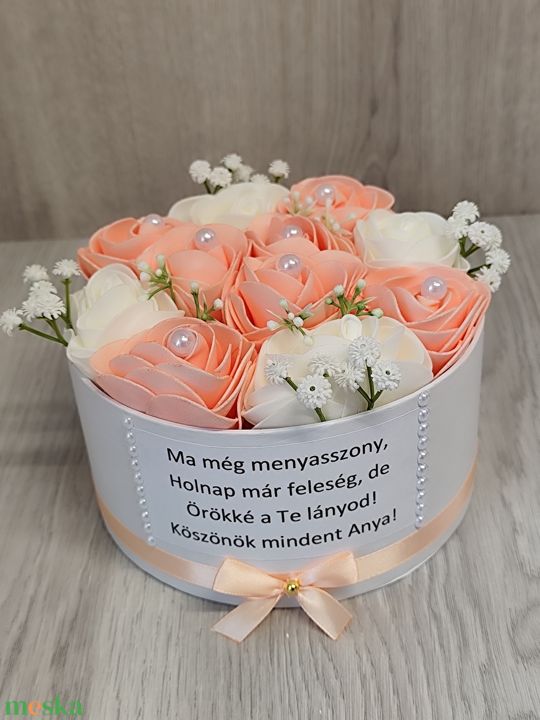 Szülőköszöntő box rózsaszín-fehér - esküvő - emlék & ajándék - szülőköszöntő ajándék - Meska.hu Szülőköszöntő box rózsaszín-fehér - esküvő - emlék & ajándék - szülőköszöntő ajándék - Meska.hu
