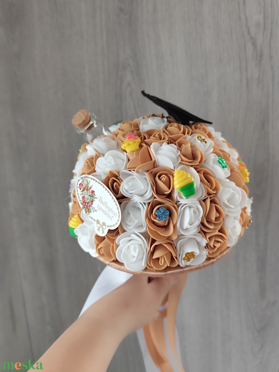 Ballagási csokor- üvegcss - otthon & életmód - dekoráció - virágdísz és tartó - csokor & virágdísz - Meska.hu