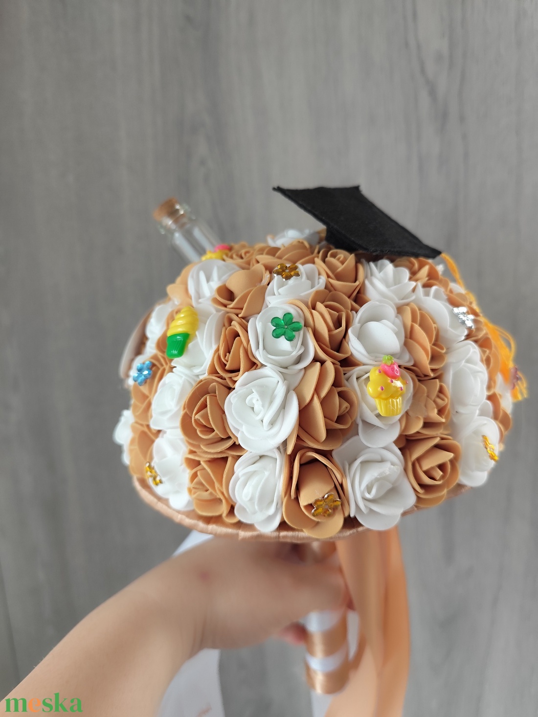 Ballagási csokor- üvegcss - otthon & életmód - dekoráció - virágdísz és tartó - csokor & virágdísz - Meska.hu