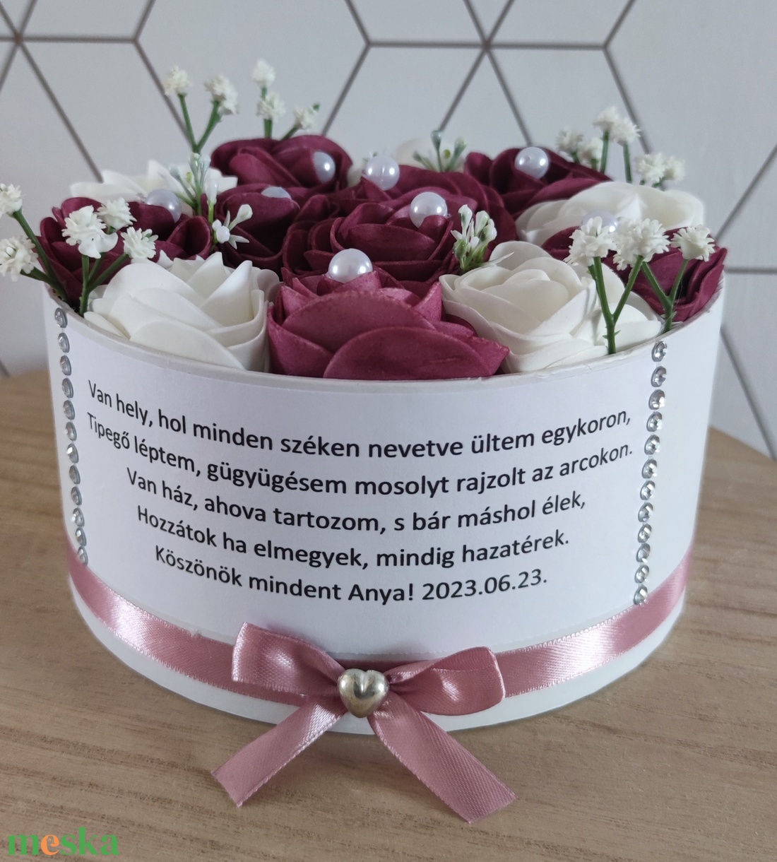 Szülőköszöntő virágbox mályva - esküvő - emlék & ajándék - szülőköszöntő ajándék - Meska.hu Szülőköszöntő virágbox mályva - esküvő - emlék & ajándék - szülőköszöntő ajándék - Meska.hu