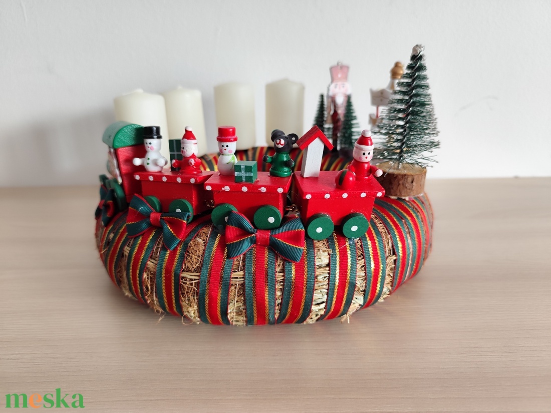 Adventi koszorú fa vonatos körhintás - karácsony - adventi díszek - adventi koszorú - Meska.hu Adventi koszorú fa vonatos körhintás - karácsony - adventi díszek - adventi koszorú - Meska.hu
