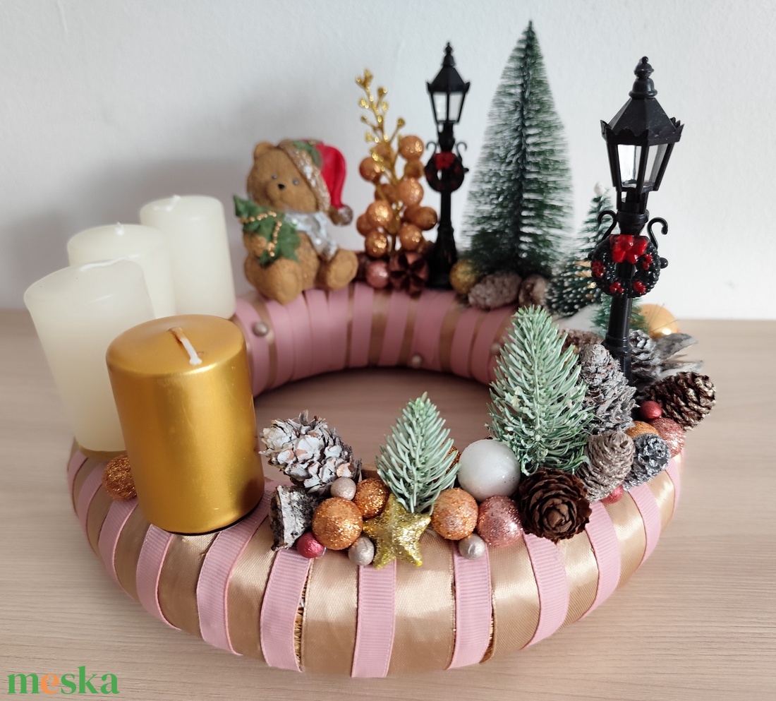 Adventi koszorú macis - karácsony - adventi díszek - adventi koszorú - Meska.hu Adventi koszorú macis - karácsony - adventi díszek - adventi koszorú - Meska.hu