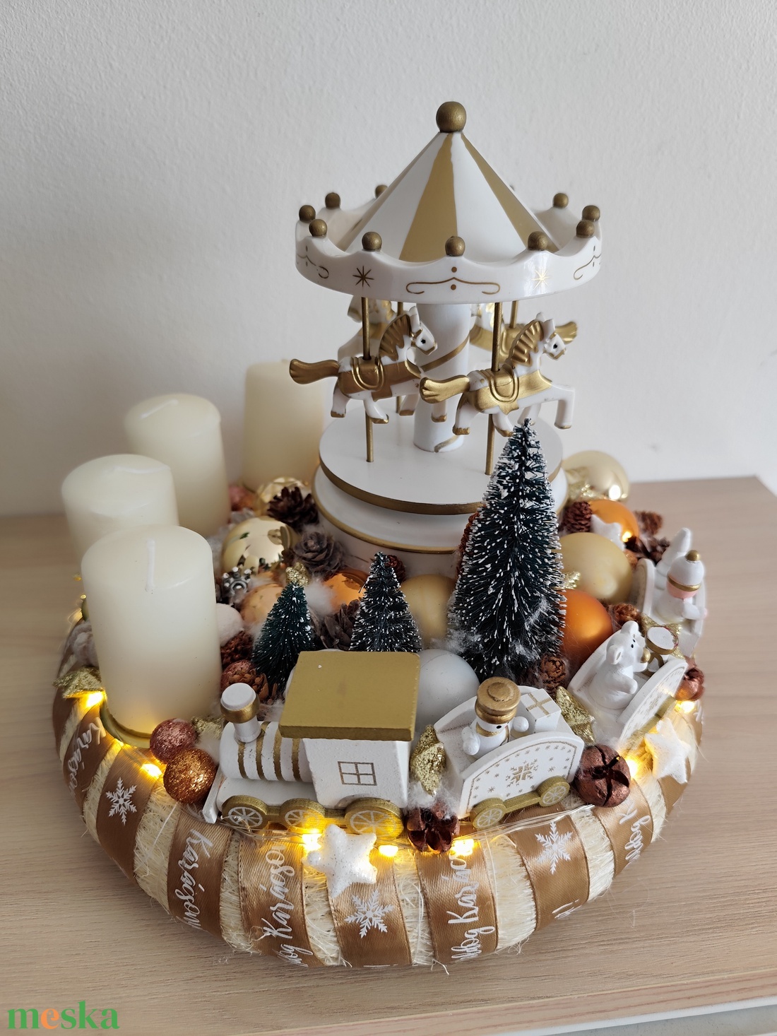 Adventi koszorú körhintás fa vonattal - karácsony - adventi díszek - adventi koszorú - Meska.hu Adventi koszorú körhintás fa vonattal - karácsony - adventi díszek - adventi koszorú - Meska.hu