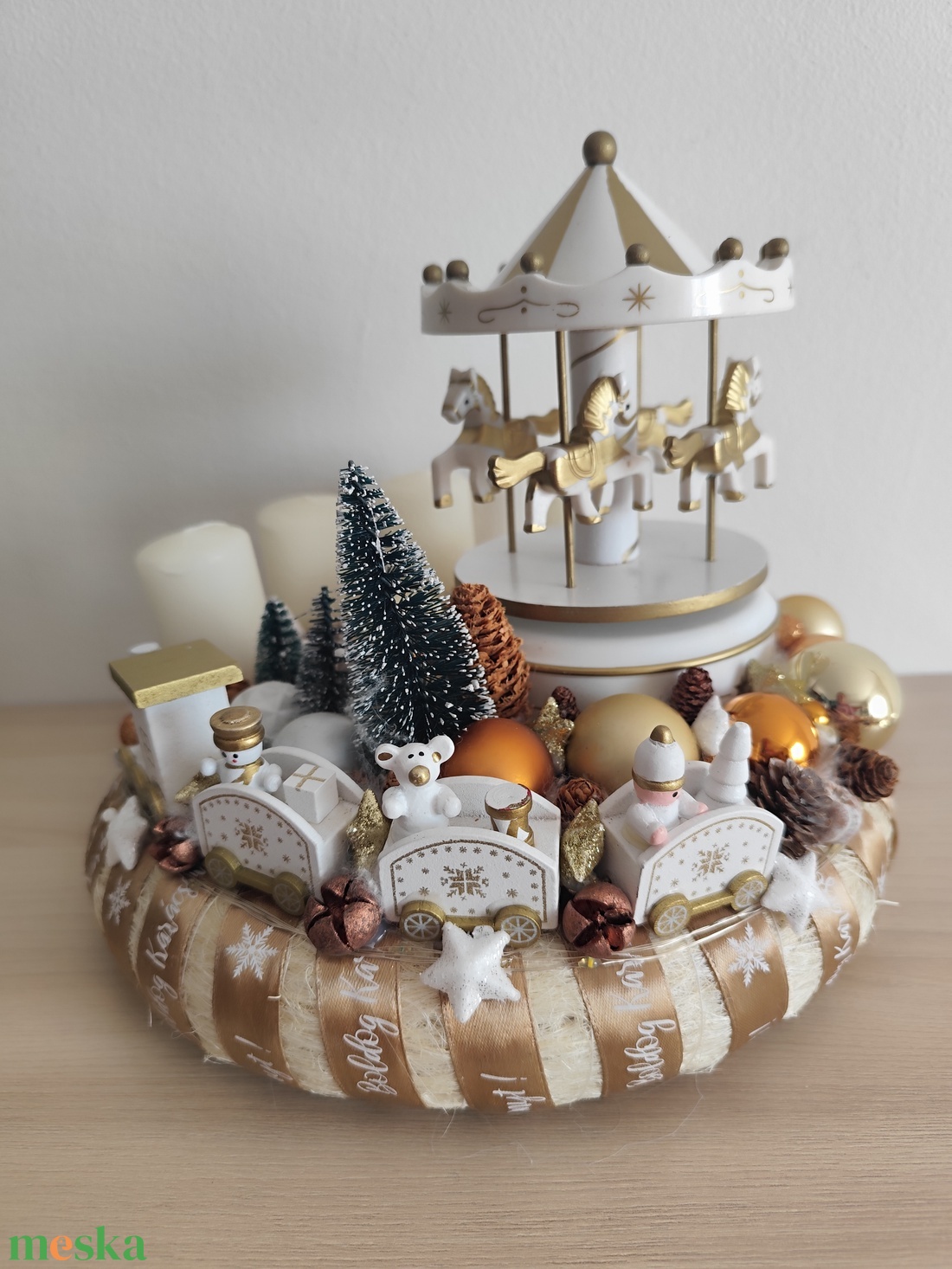 Adventi koszorú körhintás fa vonattal - karácsony - adventi díszek - adventi koszorú - Meska.hu Adventi koszorú körhintás fa vonattal - karácsony - adventi díszek - adventi koszorú - Meska.hu