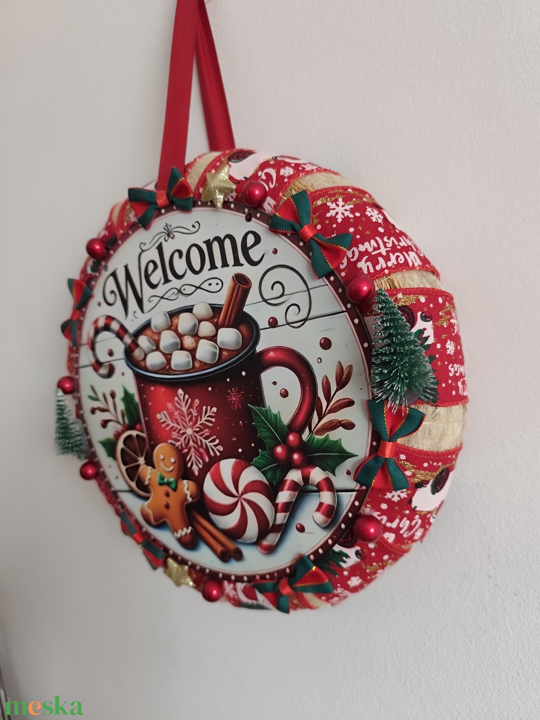 Karácsonyi ajtódísz - karácsony - adventi díszek - adventi ajtódísz - Meska.hu