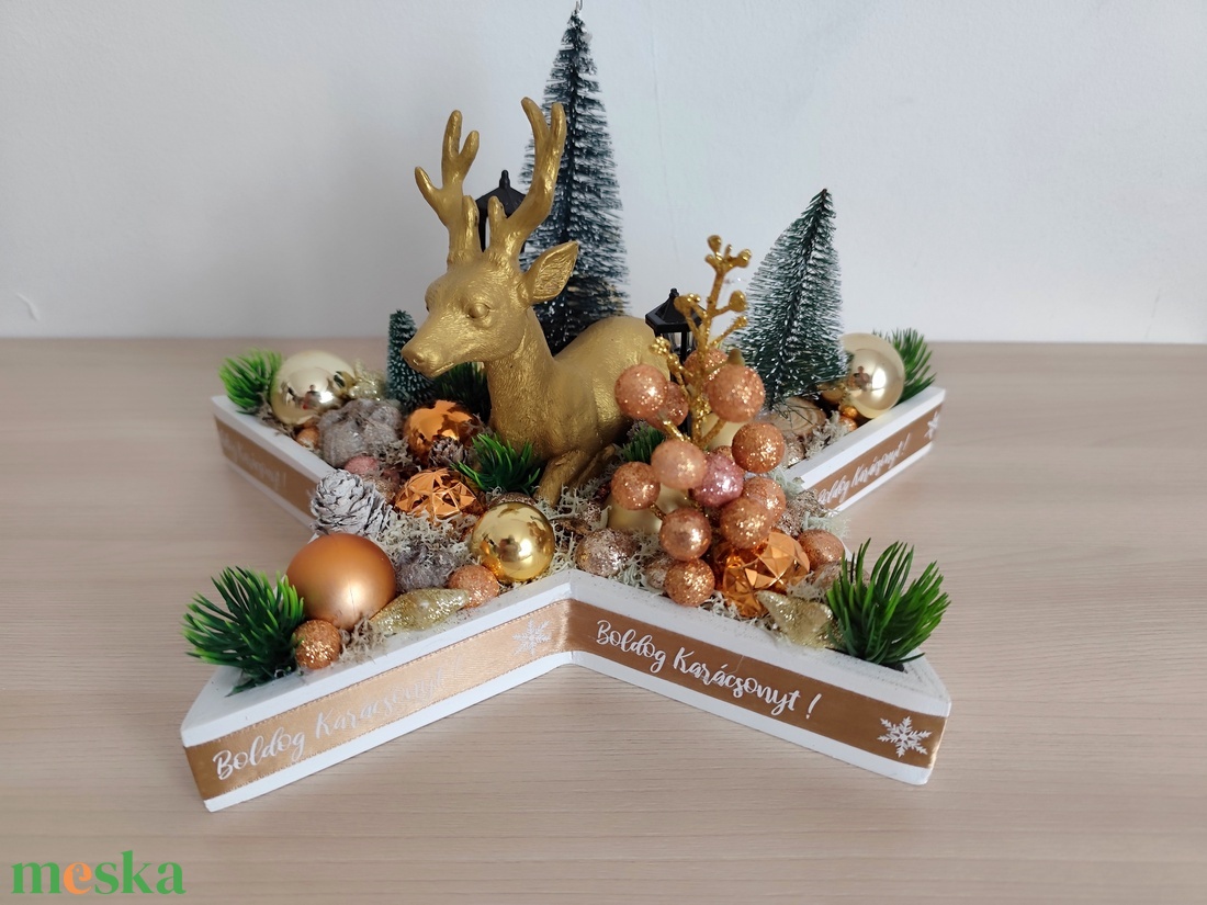 Karácsonyi asztaldísz - karácsony - adventi díszek - adventi asztaldísz - Meska.hu