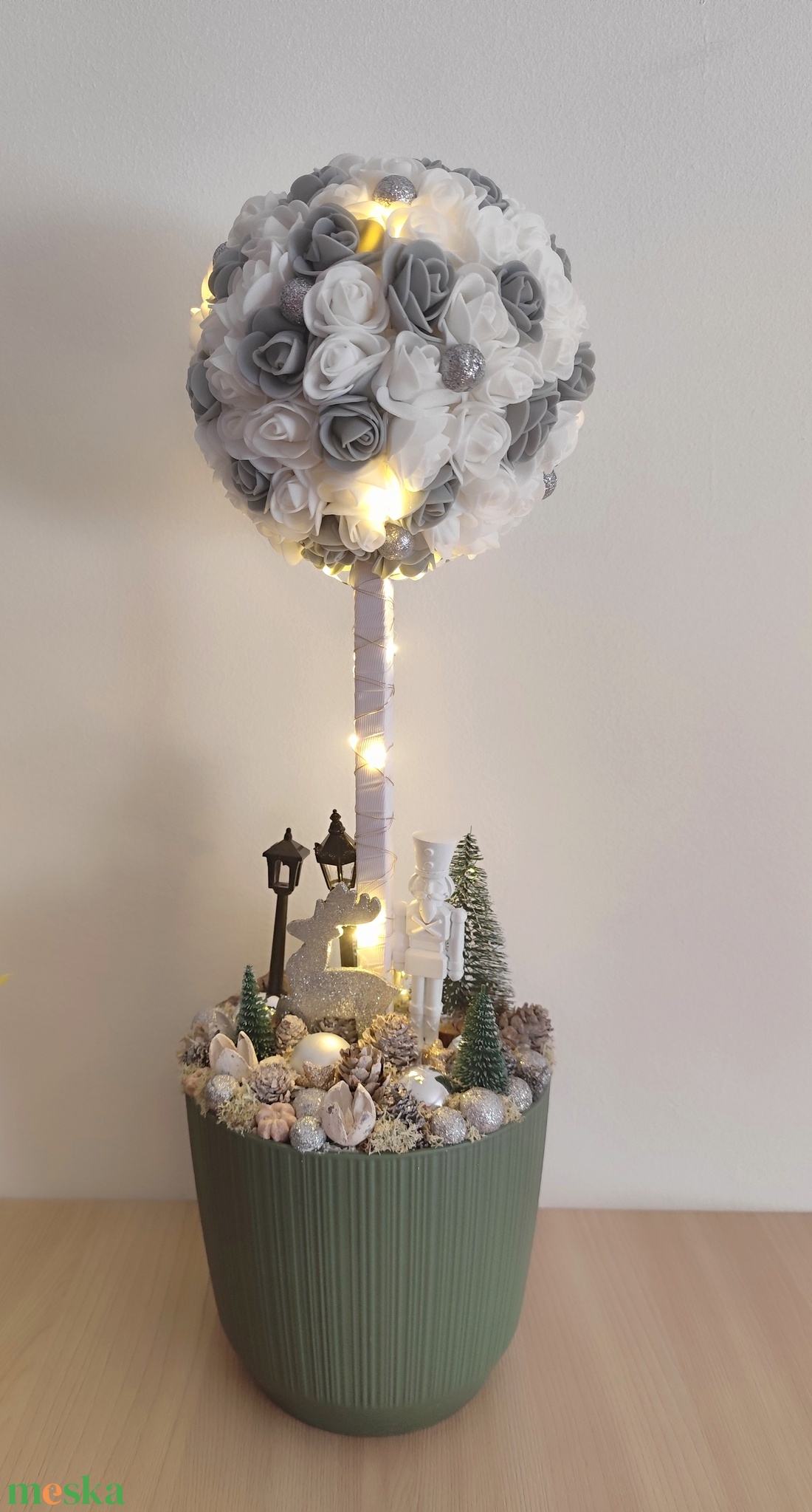 Karácsonyi asztaldísz - karácsony - adventi díszek - adventi asztaldísz - Meska.hu