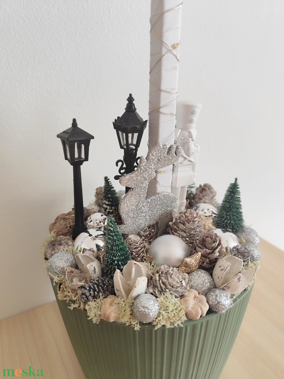 Karácsonyi asztaldísz - karácsony - adventi díszek - adventi asztaldísz - Meska.hu