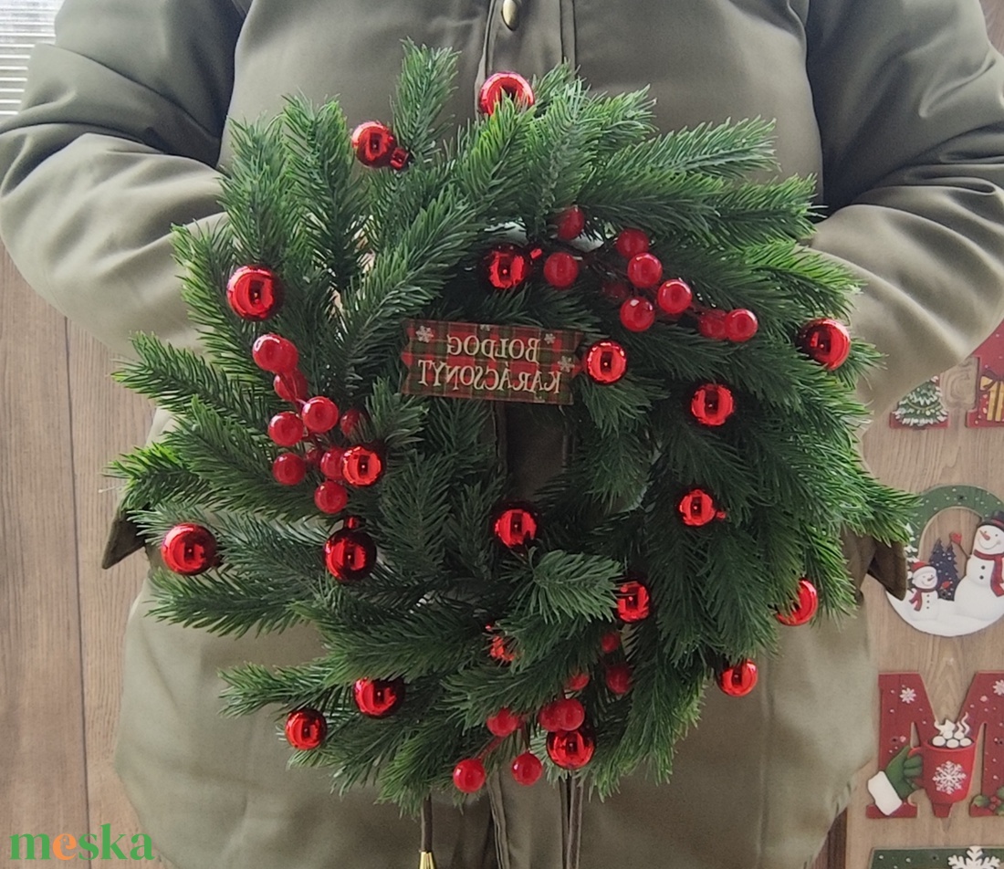 Karácsonyi ajtódísz - karácsony - adventi díszek - adventi ajtódísz - Meska.hu
