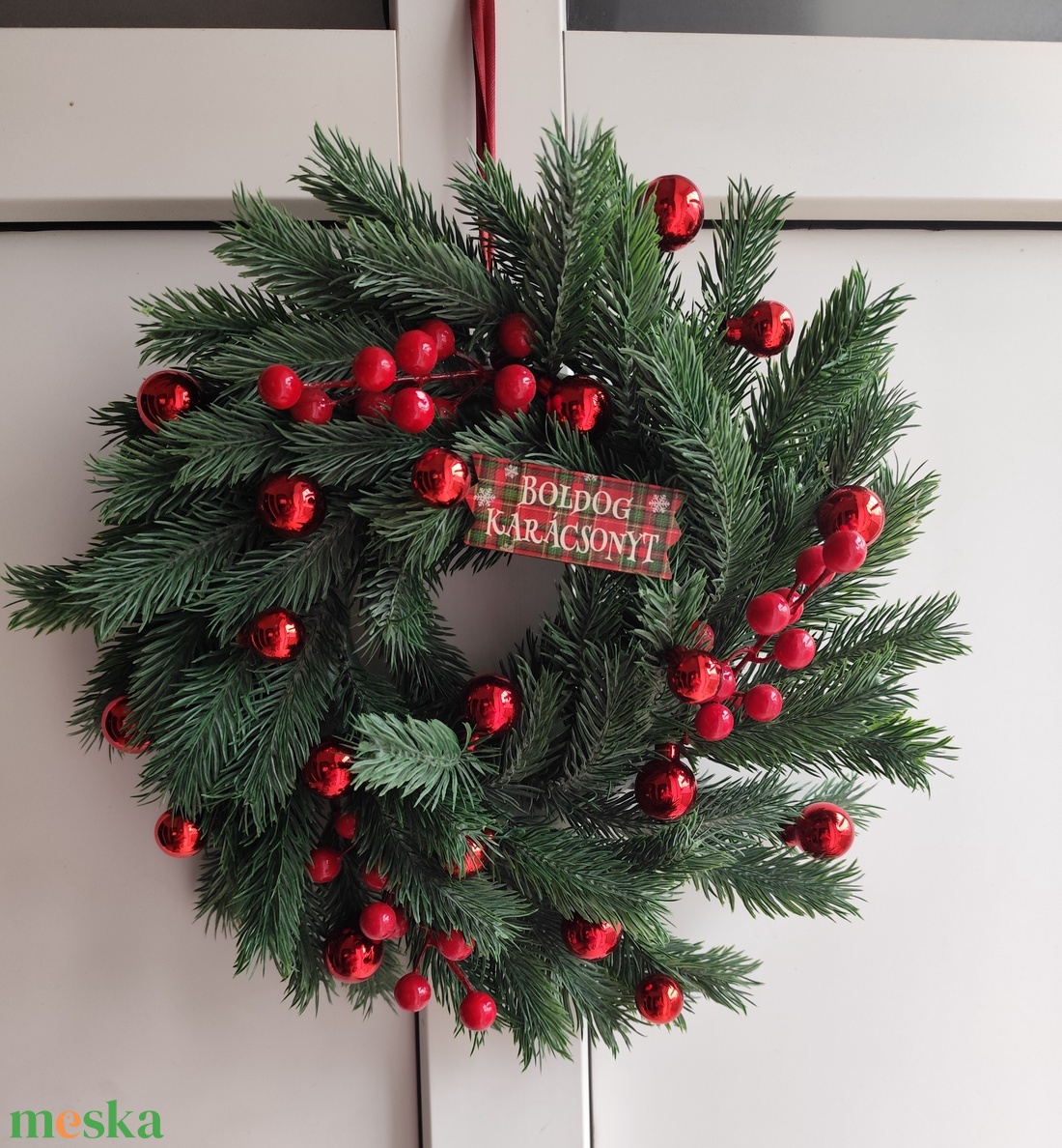 Karácsonyi ajtódísz - karácsony - adventi díszek - adventi ajtódísz - Meska.hu